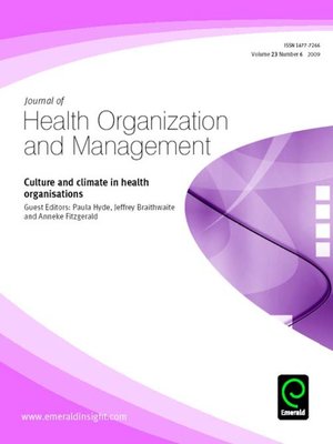 cover image of Journal of Health Organization and Management, Volume 23, Issue 6